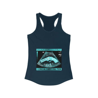 DK73: I Conceal Carry Full Term - Ladies Racerback Tank