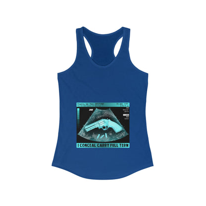 DK73: I Conceal Carry Full Term - Ladies Racerback Tank
