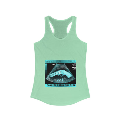 DK73: I Conceal Carry Full Term - Ladies Racerback Tank