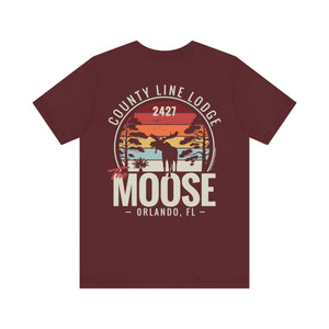 Moose Lodge 2427 - Florida Moose Sunset - Unisex T-Shirt (Front & Back Print)