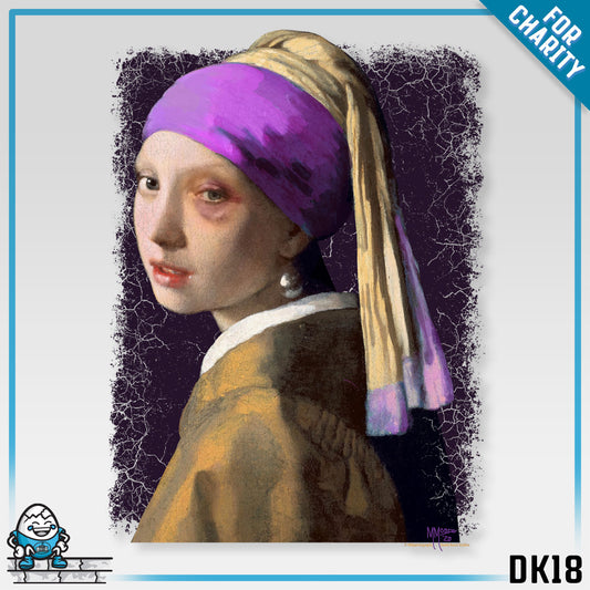 DK18: Girl With A Black Eye - Ladies Racerback Tank