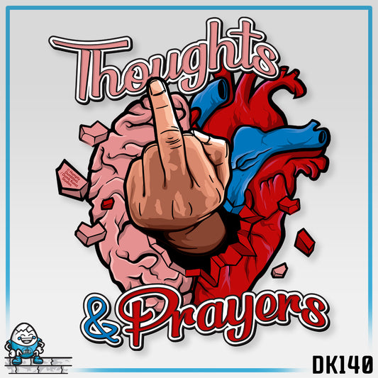 DK140: Thoughts & Prayers - Ladies Racerback Tank