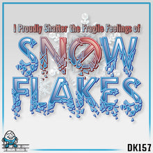 Load image into Gallery viewer, DK157: Shattered Snowflakes - Unisex S/S T-Shirt

