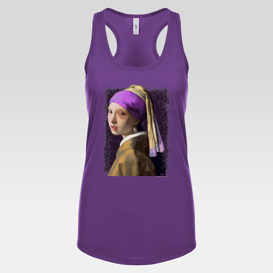 DK18: Girl With A Black Eye - Ladies Racerback Tank