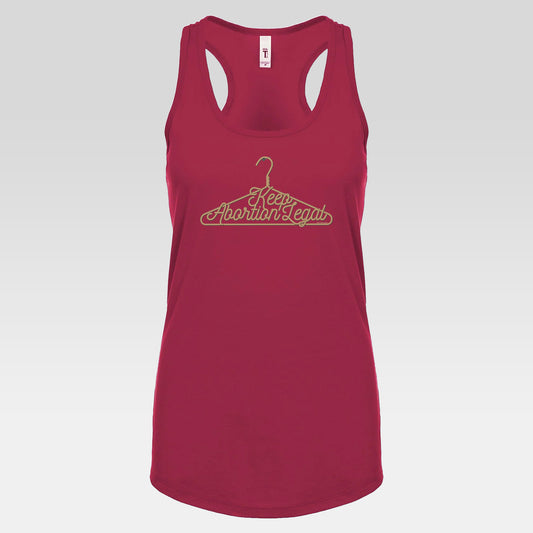 DK19: No Wire Hangers Ever - Ladies Racerback Tank
