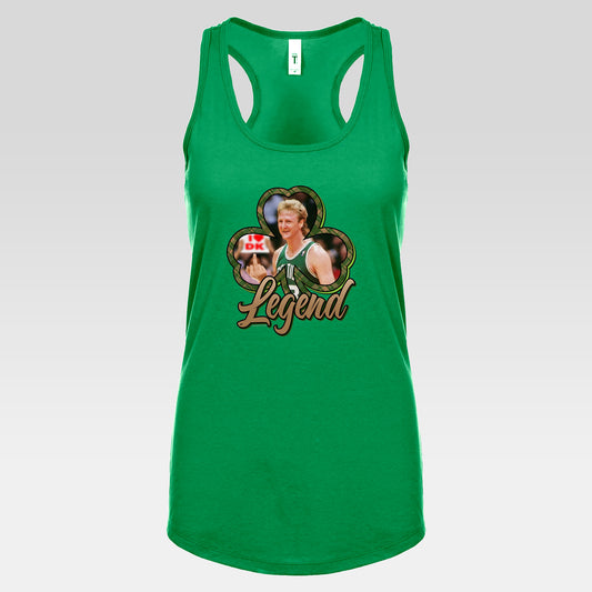 DK33: Give 'em the Bird (Larry Edition) - Ladies Racerback Tank