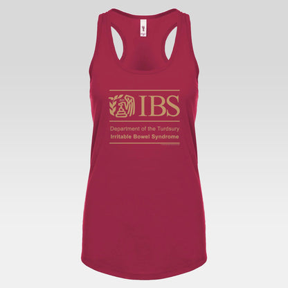 DK71: Dept. of Turdsury's IBS - Ladies Racerback Tank