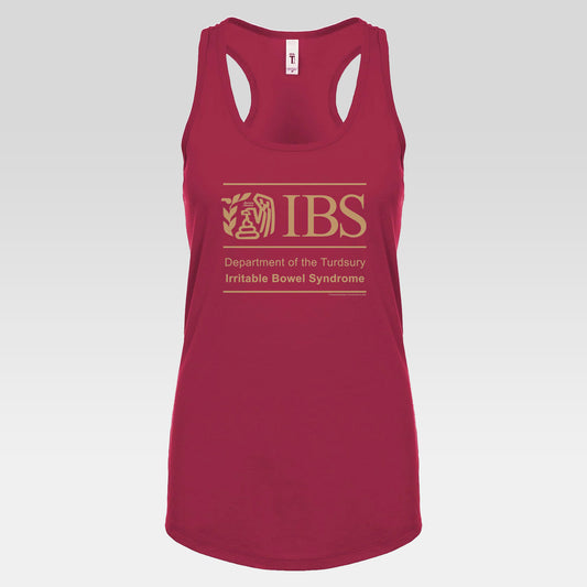 DK71: Dept. of Turdsury's IBS - Ladies Racerback Tank