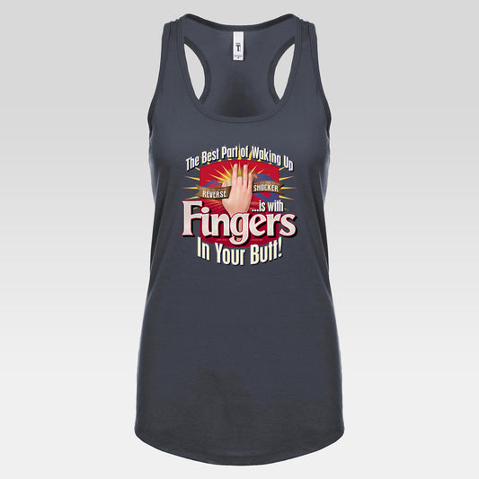 DK104: The Best Part of Waking Up... - Ladies Racerback Tank