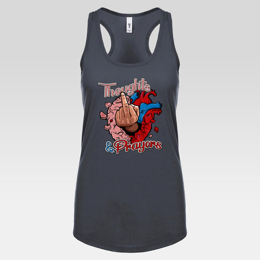 DK140: Thoughts & Prayers - Ladies Racerback Tank