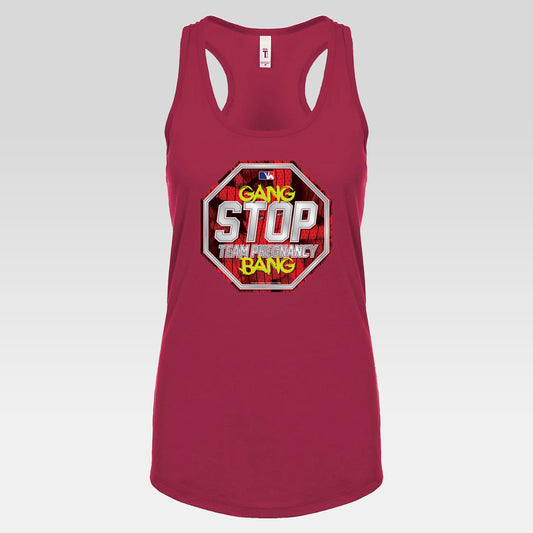 DK156: Stop Team Pregnancy - Ladies Racerback Tank
