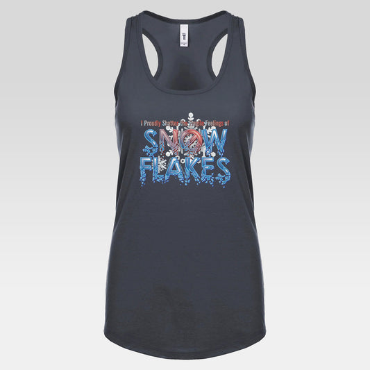 DK157: Shattered Snowflakes - Ladies Racerback Tank