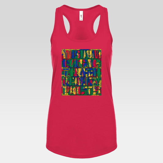 DK159: WTF! FTW! Facts! (Basic Edition) - Ladies Racerback Tank