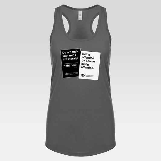 DK180: Humans Against Humanity (Offended Edition) - Ladies Racerback Tank