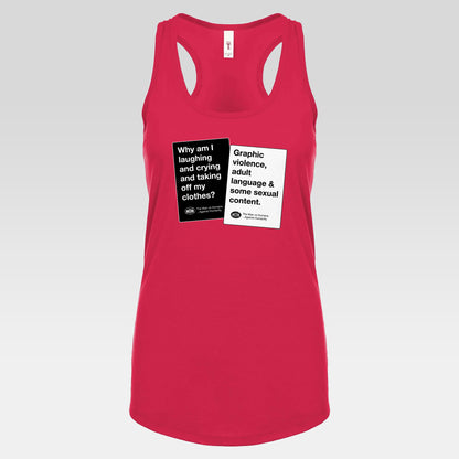 DK180: Humans Against Humanity (Viewer Rating Edition) - Ladies Racerback Tank