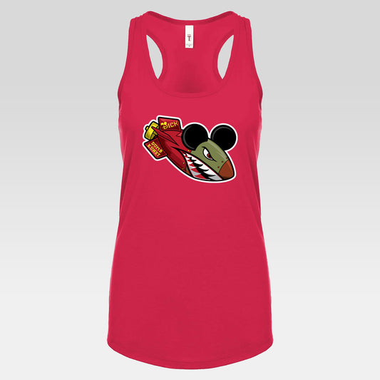 DK181: Dickey Mouse - Ladies Racerback Tank
