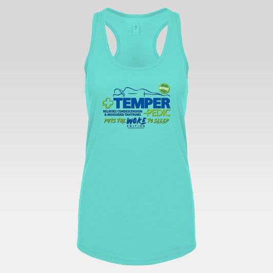 DK185: Temper-pedic - Ladies Raceback Tank