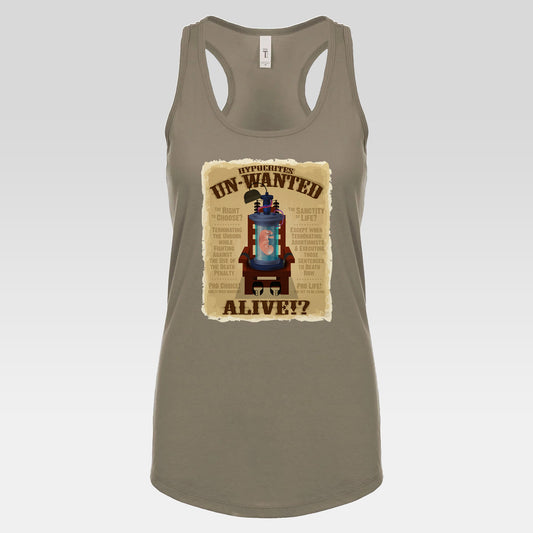 DK198: Dead or Alive?!?! - Ladies Racerback Tank