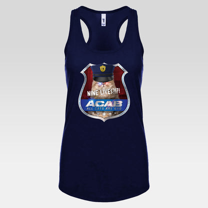 DK210: A.C.A.B. (Cats Edition) - Ladies Raceback Tank