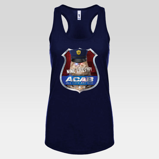 DK210: A.C.A.B. (Cats Edition) - Ladies Raceback Tank