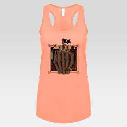 DK218: It Stick Figures - Ladies Raceback Tank