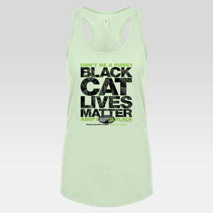 DK219: ASPCA (Black Cat Edition) - Ladies Raceback Tank