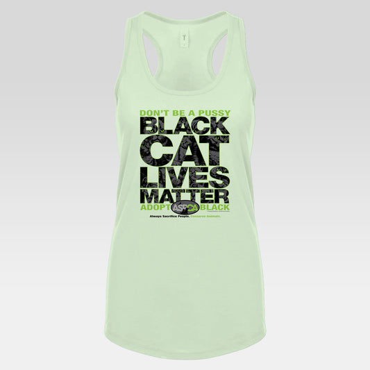 DK219: ASPCA (Black Cat Edition) - Ladies Raceback Tank