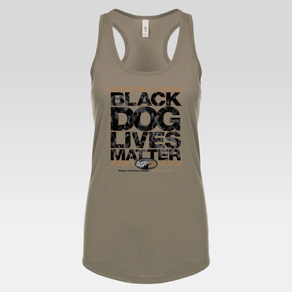 DK219: ASPCA (Black Dog Edition) - Ladies Raceback Tank