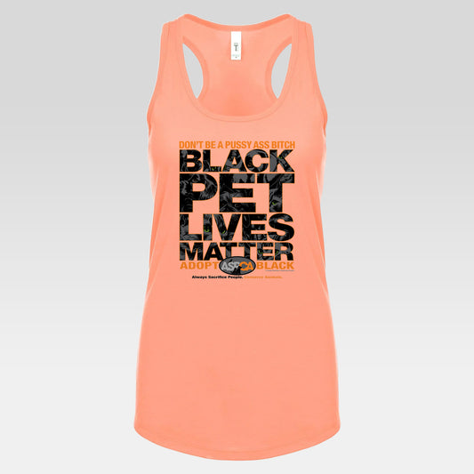 DK219: ASPCA (Black Pet Edition) - Ladies Raceback Tank