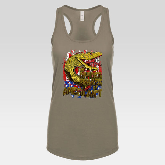 DK233: Divided Snakes of American't - Ladies Racerback Tank