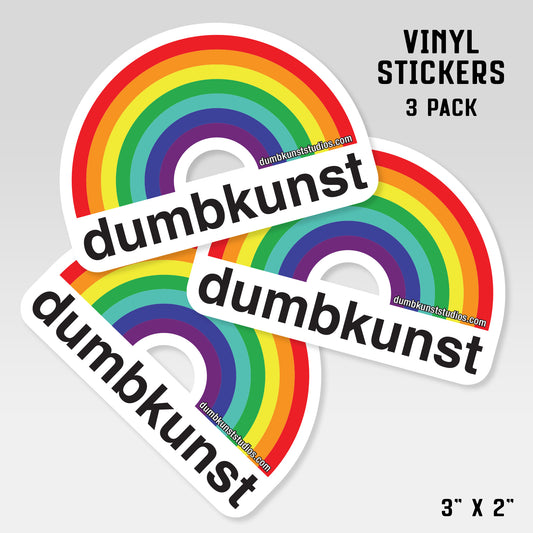 DK16: Dumb Kunst Under The Rainbow - Vinyl Sticker 3pk