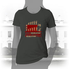 Load image into Gallery viewer, DK126: Devolution Revolution - Women&#39;s Short Sleeve
