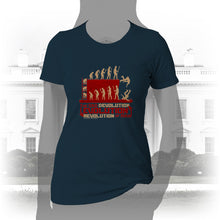 Load image into Gallery viewer, DK126: Devolution Revolution - Women&#39;s Short Sleeve
