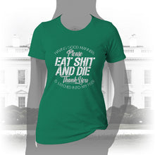 Load image into Gallery viewer, DK90: Please &amp; Thank You (Eat Shit and Die) - Women&#39;s Short Sleeve
