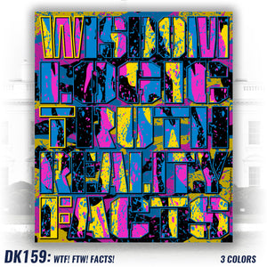 DK159: WTF! FTW! Facts! (CMYK Edition) - Men's Short Sleeve