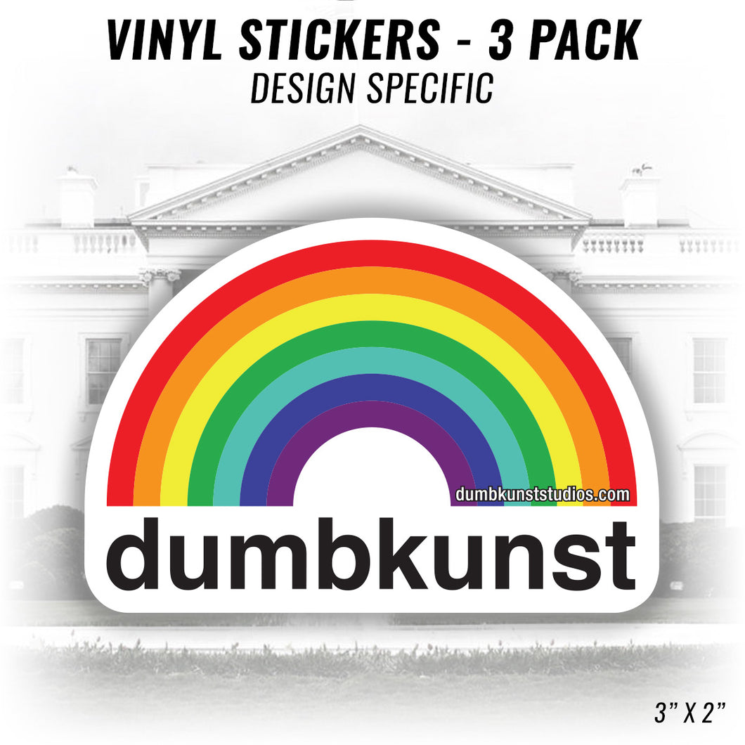 DK16: Dumb Kunst Under The Rainbow - Vinyl Sticker 3pk