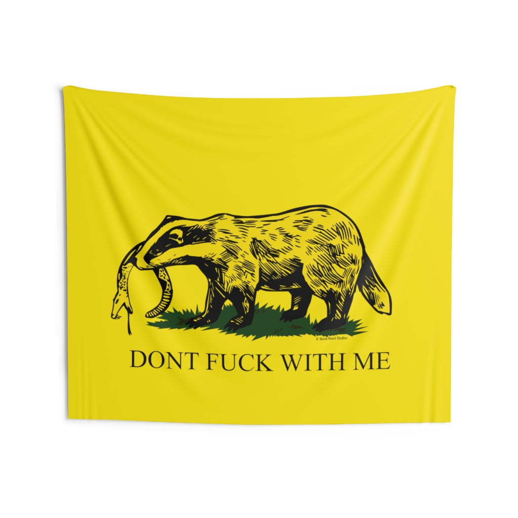 DK14: Honey Badger Don't Give A Fuck - Indoor Wall Tapestry